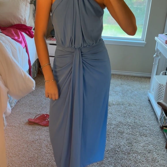 Cinq à Sept Sky Blue Midi Skirt - Picture 3 of 4